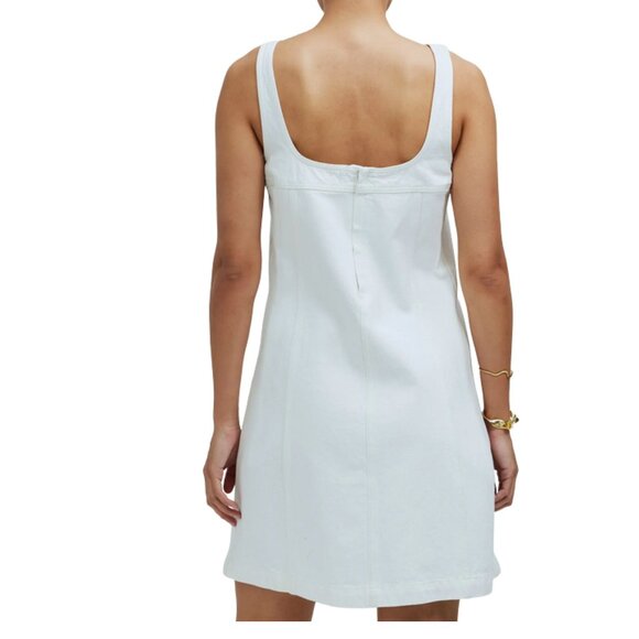 Madewell Denim Mini Dress, Square Neck, NWT Size 6 - Picture 2 of 4